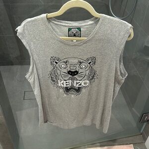 Kenzo Sleeveless Top with Tiger Design